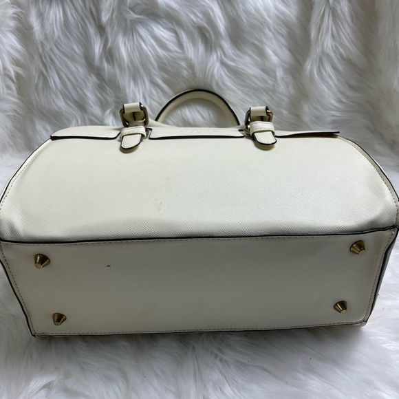 NWOT Jing Pin NvBao beige satchel with detachable shoulder strap make up bag - Picture 6 of 12